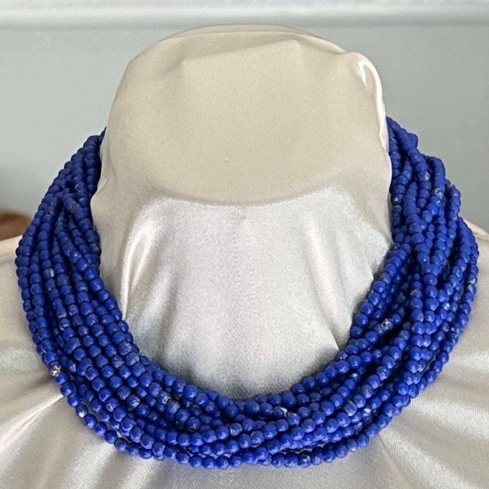 Multi Strand Lapis Necklace